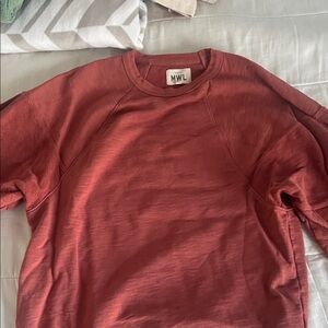 Madewell Brick Red Crewneck Sweatshirt